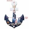 Декор для стен из морской сосны с изображением якоря, рыб, парусников и прибрежных элементов