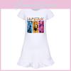 Demon Kpop Hunters Girl Sleep Dress With Ruffle Skirt For Kids Lounge And Sleep