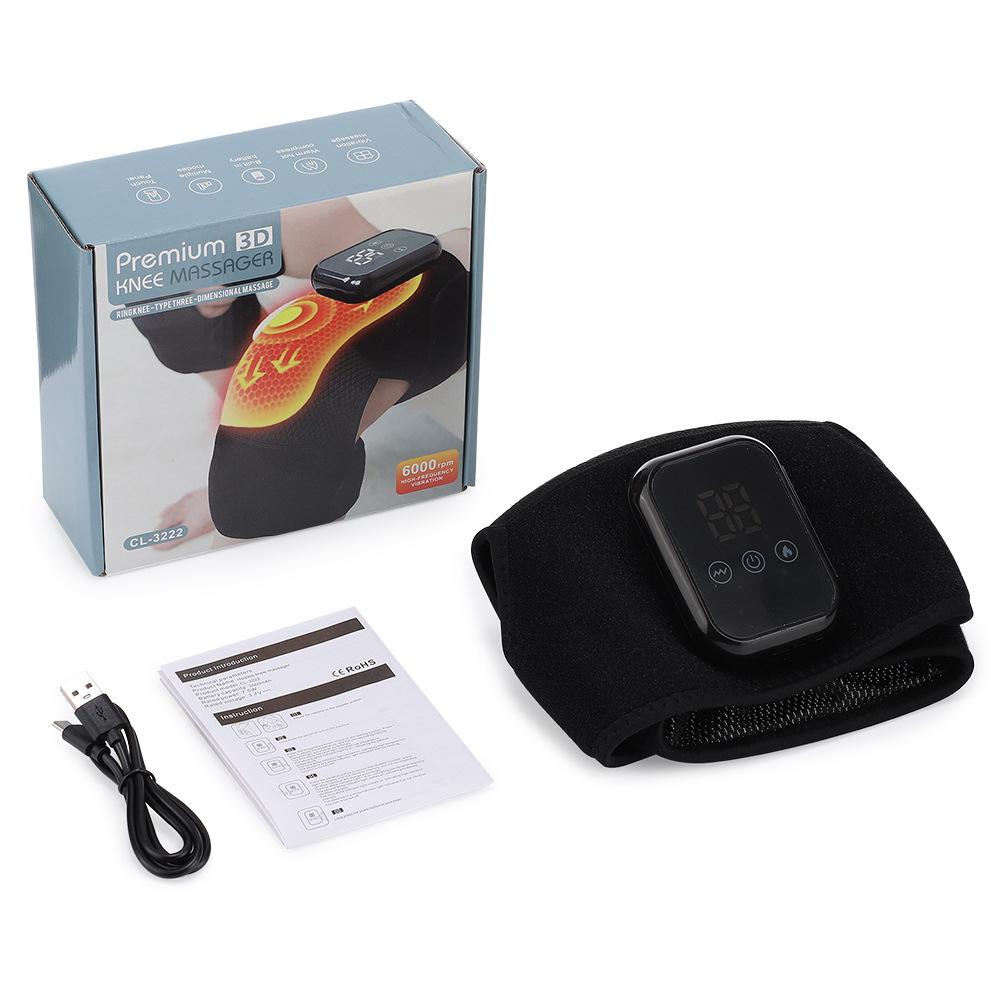 Rechargeable Heated Knee Massager with Vibration Therapy