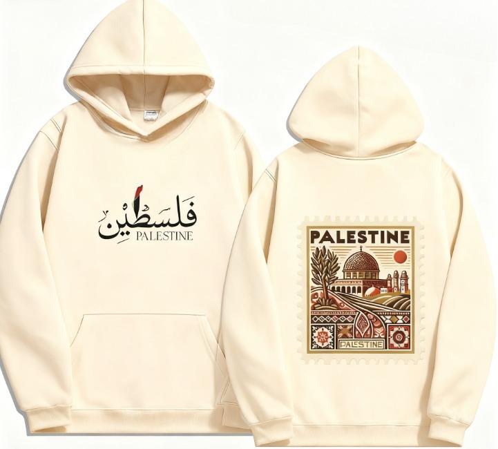 Унисекс винтажные повседневные толстовки-пуловеры для осени и зимы, в стиле «Палестина», модные худи в стиле Харадзюку, ретро, ​​с графическим принтом.