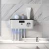 Wall-mounted Toothbrush Holder With Toothpaste Dispenser USB Rechargeable Bathroom Organization Bathroom Supplies For Home El