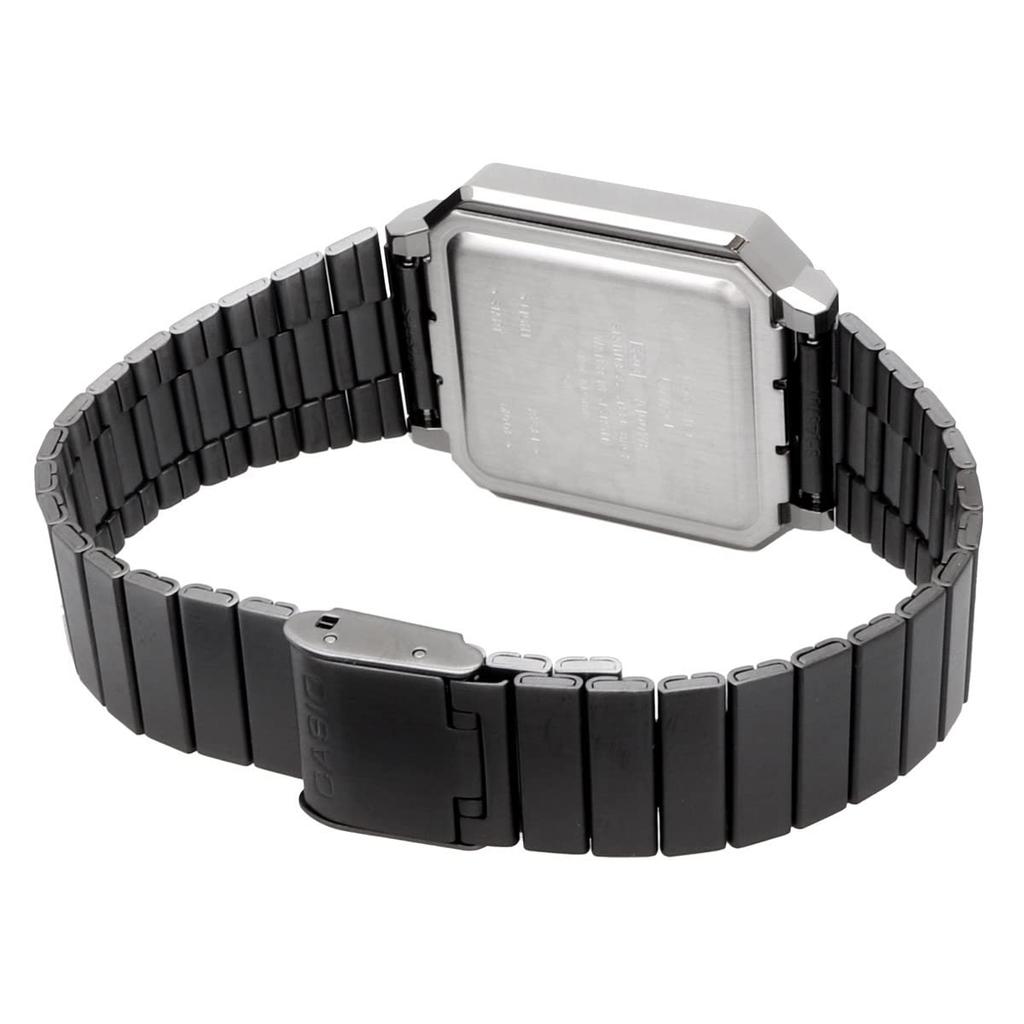 CASIO A100WEGG-1A2 retro design digital watch men's international model black x gold