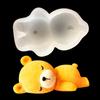 3D Sleeping Bear Doll Silicone Cake Mold Mousse Cake Jello Ice Cream Mold Chocolate Candy Mold Plaster Lotion Bar Mold