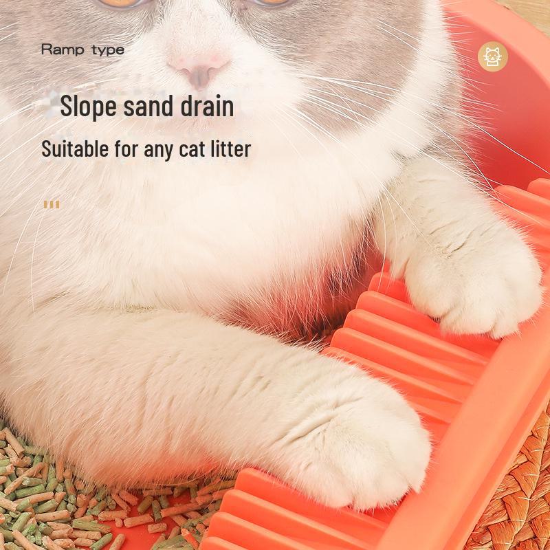 Портативный полузакрытый брызгозащищенный дезодорирующий туалет для кошек