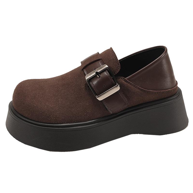 Туфли женские кожаные на платформе белого цвета в ретро-стиле в британском стиле 2025 года, универсальные туфли-лодочки Мэри Джейн на осень и зиму