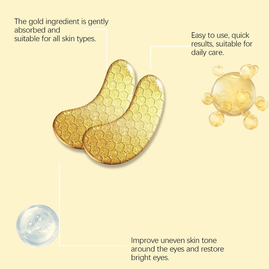 24-каратное золотое покрытие для глаз, разглаживающее мелкие морщинки, мешки под глазами, средство от отечности, темных кругов, увлажняющее, питающее, ретинол, коллагеновая лифтинг-маска