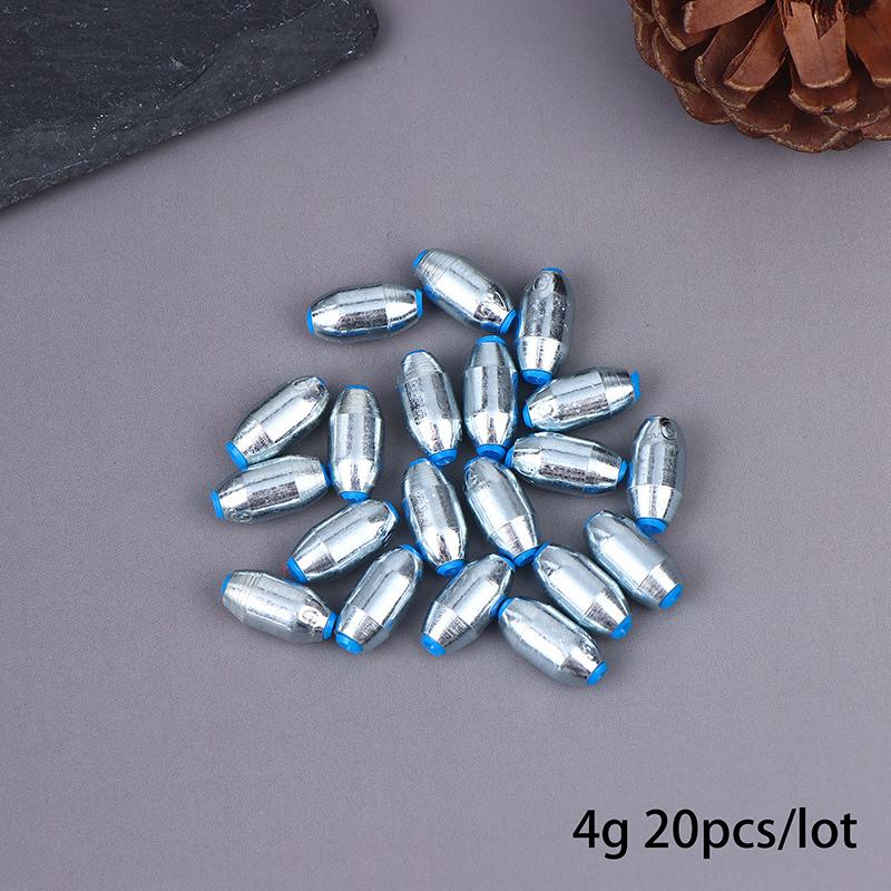 20Pcs Alloy Carbon Steel Hollow Olive Fishing Sinkers Assorted Weights 3g-10g Pack of 8 Fishing Accessories