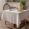 Luxury Lace Tablecloth for Living Room Bedroom Cover Table Party Table Cloth American White Embroider Table Decoration