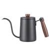 Hand Drip Coffee Kettle Wooden Handle Gooseneck 304 Stainless Steel Pour Over Kettle Black