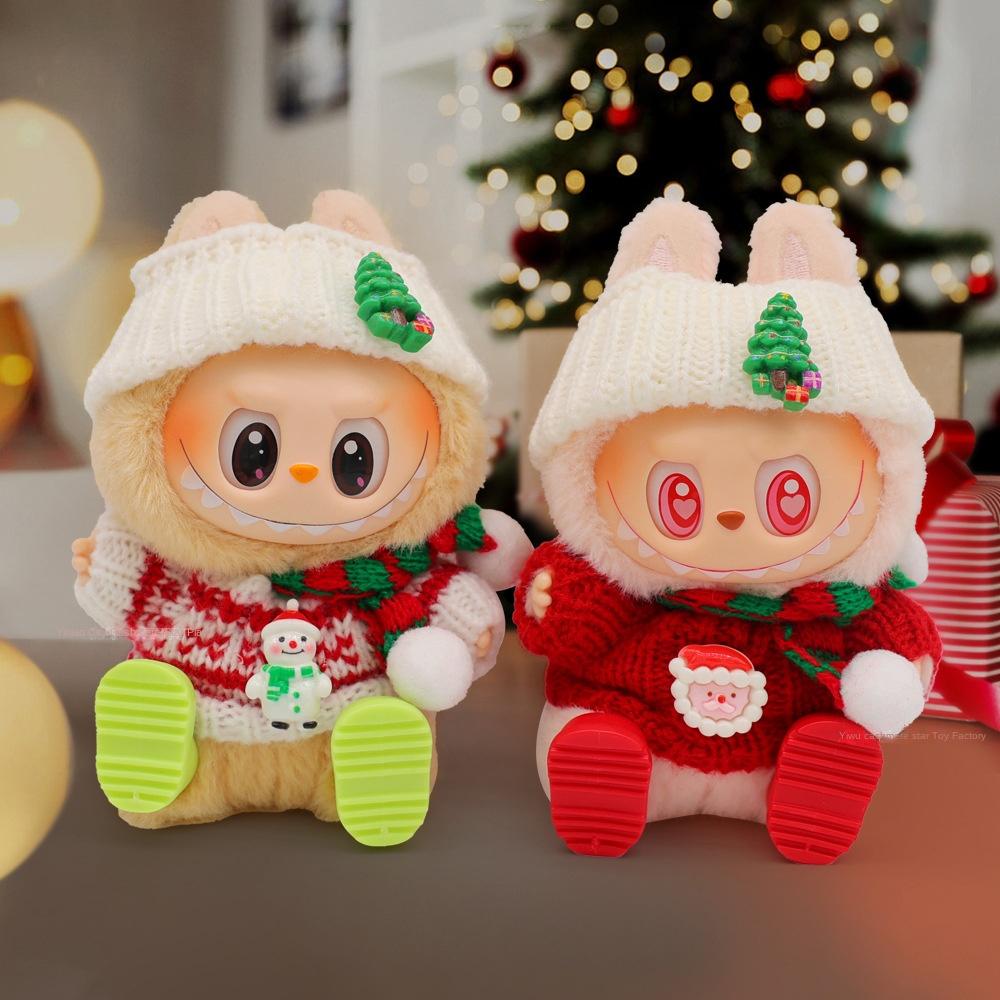 [Only Clothes] Christmas Sweater Hat Set Cartoon Vinyl Doll with Pendant Gift Plush Toy by Spot for LBB