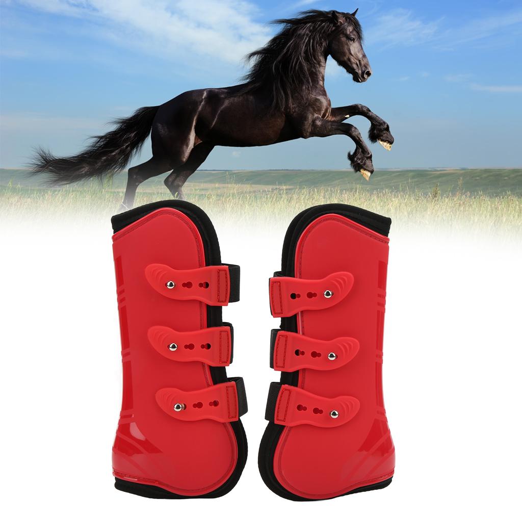 2 шт., регулируемые передние ногавки для лошадей, поддерживающие передние ноги, для тренировок, скачек, красный