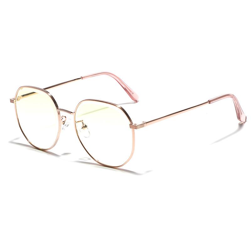 Очки Металлические ромбовидные солнцезащитные очки в маленькой оправе Мужские розовые Xiaohongshu Рекомендуемые солнцезащитные очки Atmosphere Женские