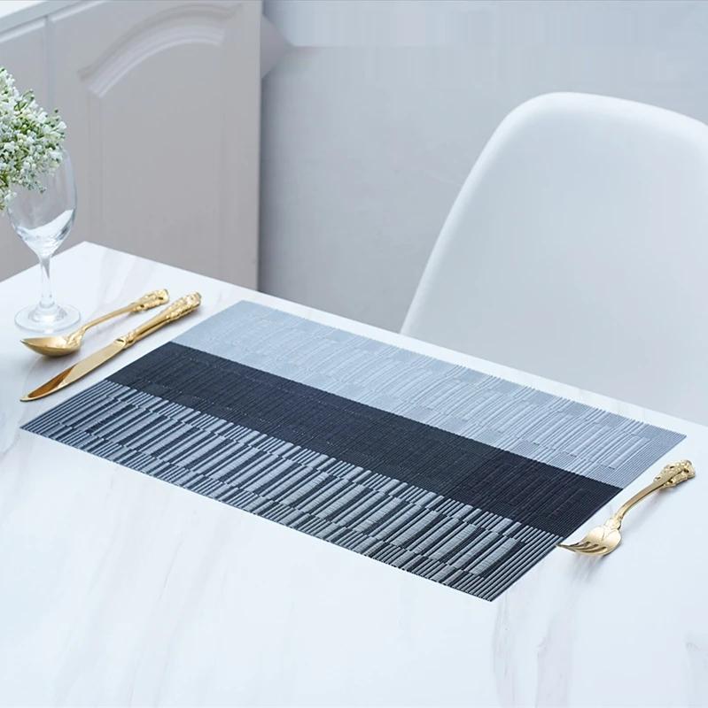 Набор из 4 моющихся салфеток из ПВХ для обеденного стола, нескользящий набор салфеток для кухни, подставка под чашку, подставка под вино, 42x32 см