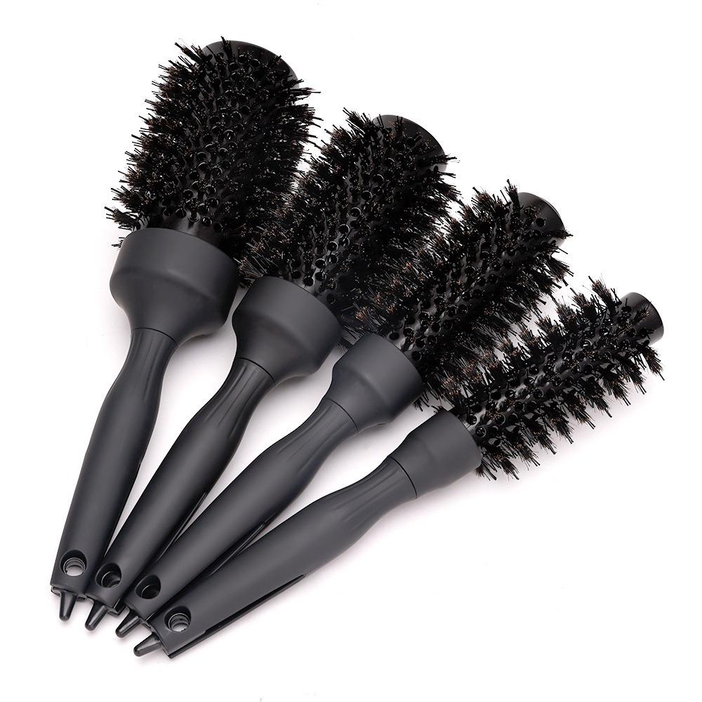 With Pointed Tail Round Rolling Brush Handle Hair Curling Brush Straight Twill Hair Comb Men/Women