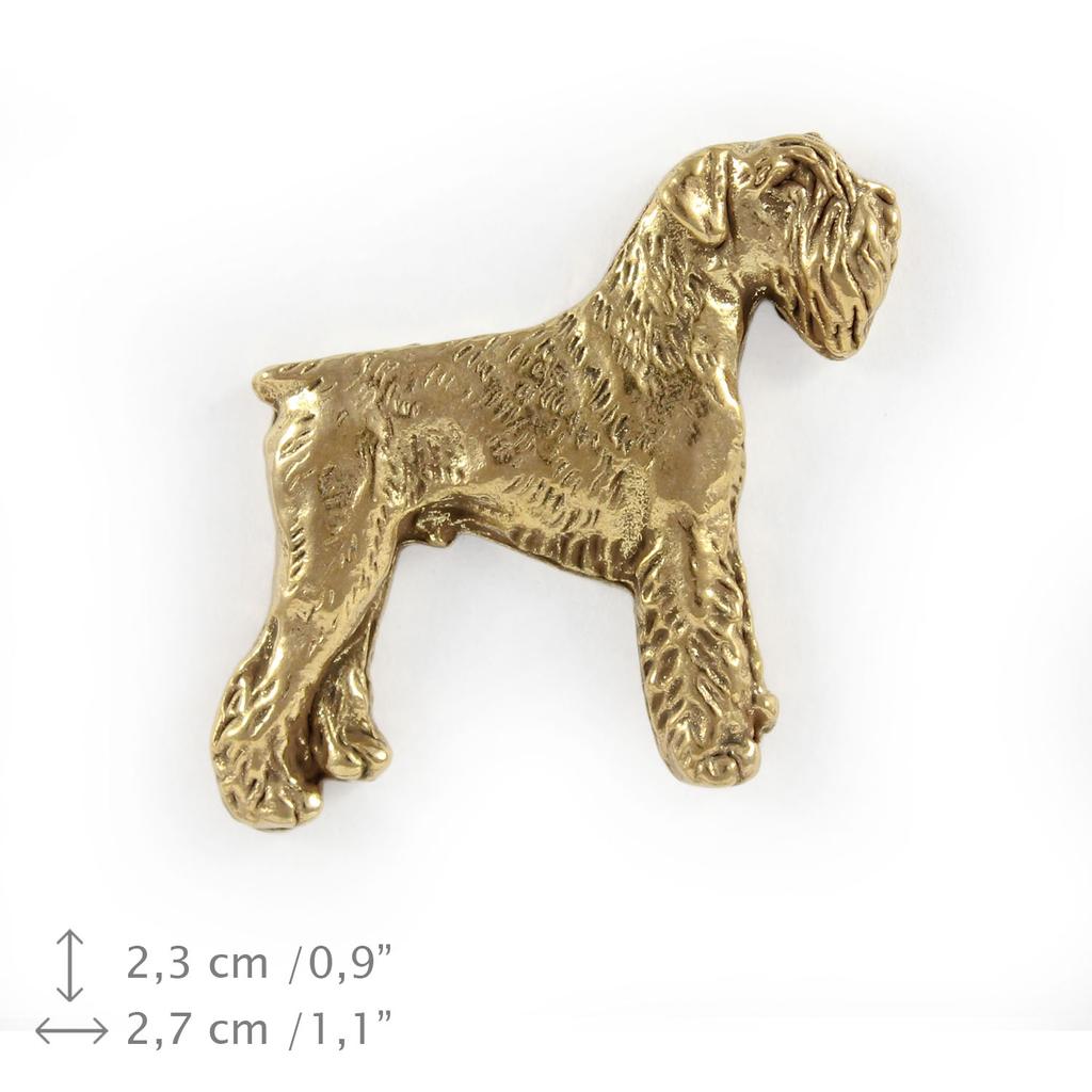 Schnauzer - Dog brooch in decorative box, elegant gold-plated pin, Art-Dog brand jacket pin