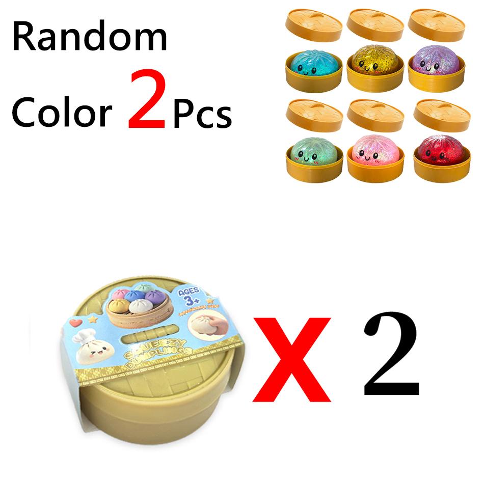 Блестящий пельмень из слепой коробки Блестящий пельмень Сквиши с коробкой Пельмени Сенсорная игрушка-сжималка для снятия стресса Игрушки