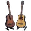 Mini Classical Guitar with Stand Miniature Musical Instrument Wooden Decorative Ornament for Home Decor Display Ornament