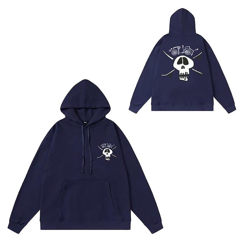 Hooded Sweatshirt Teens Streetwear Letter Dice Black Eight Loose Fit Winter Long Sleeve Top