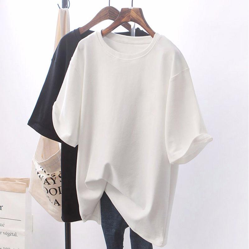 Женская футболка оверсайз в стиле хип-хоп 2021, уличная одежда в стиле Харадзюку, белая, черная футболка с коротким рукавом, хлопковая свободная футболка в стиле хип-хоп, большие размеры