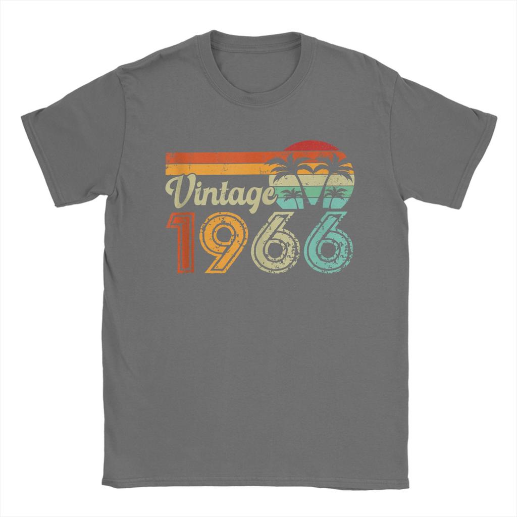 Vintage Vintage 1966 Made in 1966 Retro 60th Birthday Gift TShirt Men Cotton T Shirt Short Sleeve Tee Shirt Gift Idea Clothes