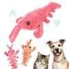 Floppy Lobster Interactive Dog Toy USB Rechargeable Vibration Modes Cat Toy Electric Realistic Wagging Lobster Toy Catnip Stress-relieving Pet Gift