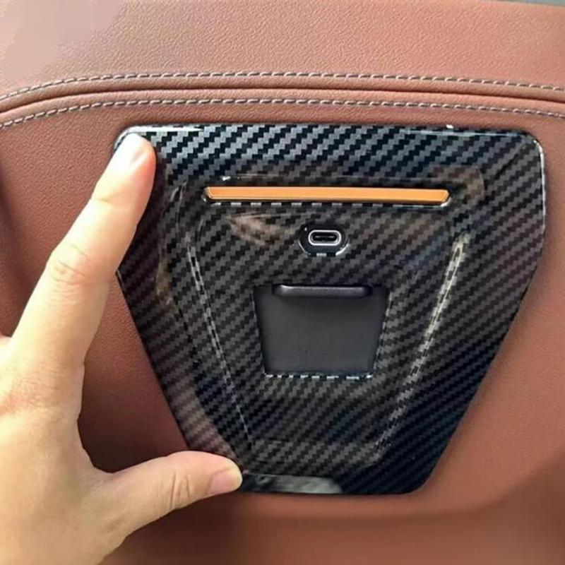 2PCS For BMW 5 Series i5 G60 2024 2025 Seat Back Handle Panel Decoration Cover Trim Interior Modified Accessories