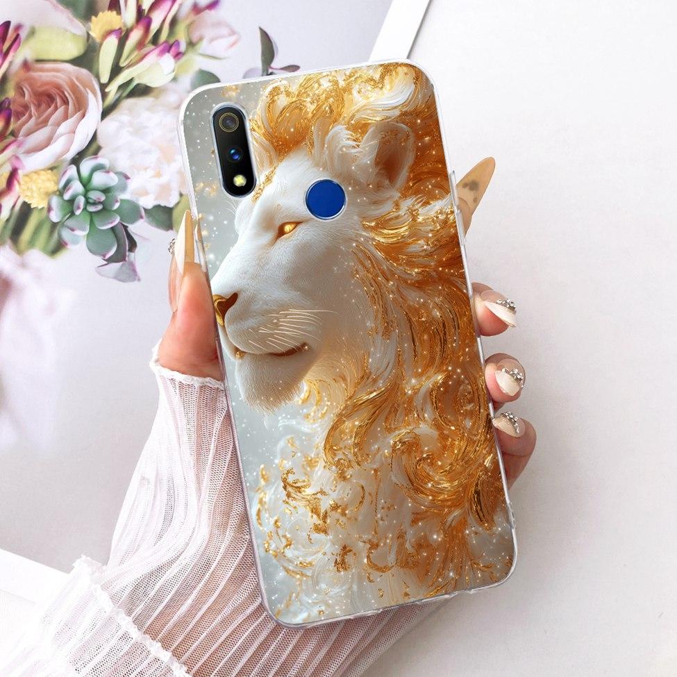 Transparent For Realme 3 Pro Case RMX1851 Cute Cat Fashion Butterfly Funny Painted Casing For Real me 3 Pro Cover