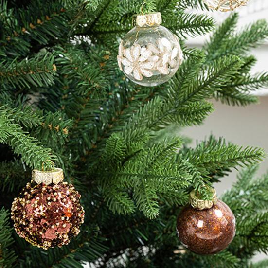Yousheng 25 Pcs 2.36 Inch Christmas Ball Ornaments Glitter Sequin Plastic Ball Christmas Tree Hanging Decorations for Indoor Outdoor Holiday Decor