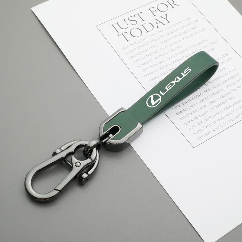 PEOB7 Car Stickers For Lexus RX330 RX300 SC300 NX UX IS200T RX200T NX300 LS400 RX270 New Genuine Leather Car Styling Emblem Keychain K