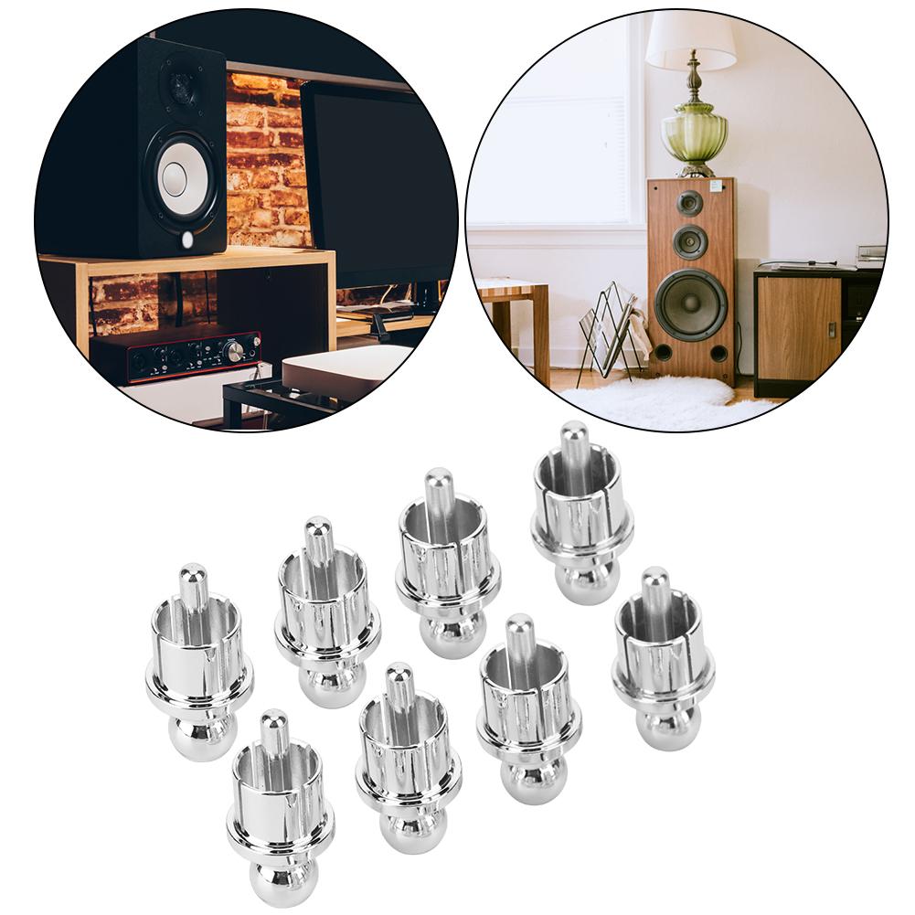 1/8 Pcs Gold/Rhodium Plated Dust Protector RCA Shielding Caps RCA Shorting Plugs RCA Male Plugs RCA Dust Caps for Audio Speaker