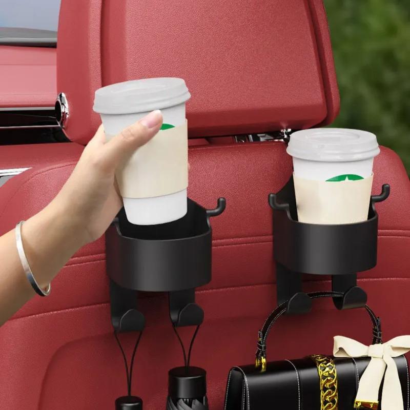 Универсальный крючок-вешалка на подголовник автомобильного сиденья с подстаканником, органайзер для хранения сумок, автомобильный аксессуар