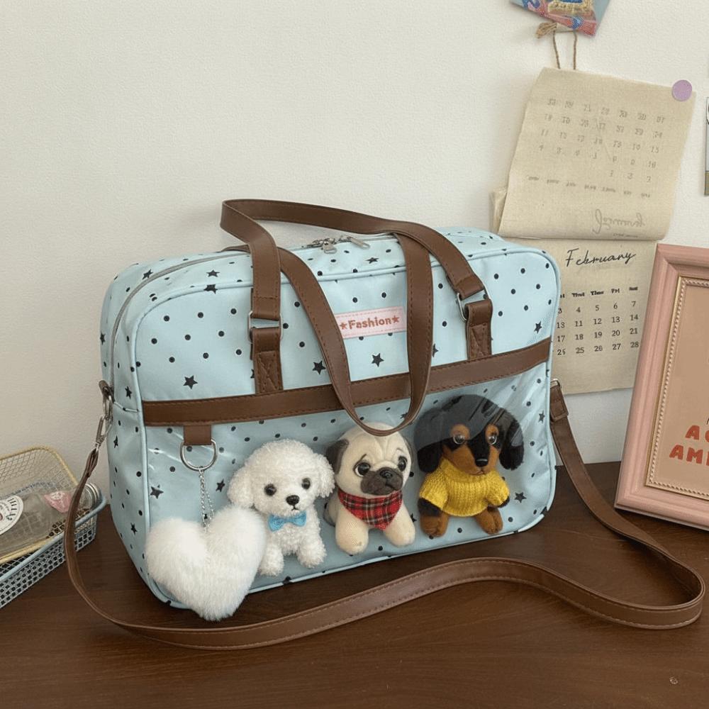 Harajuku Ulzzang Ita Bag Y2K PVC Transparent Shoulder Bag Casual JK Uniform Handbag Gift