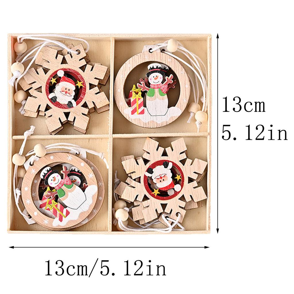 Рождественский кулон Дверь Висит Рождественская елка Украшение Кулон Деревянный кулон