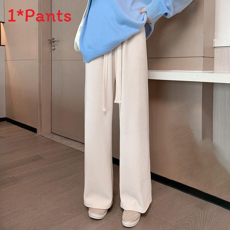 Cotton Corduroy Wideleg Pants For Women Autumn Winter With High Waist And Loose Fit