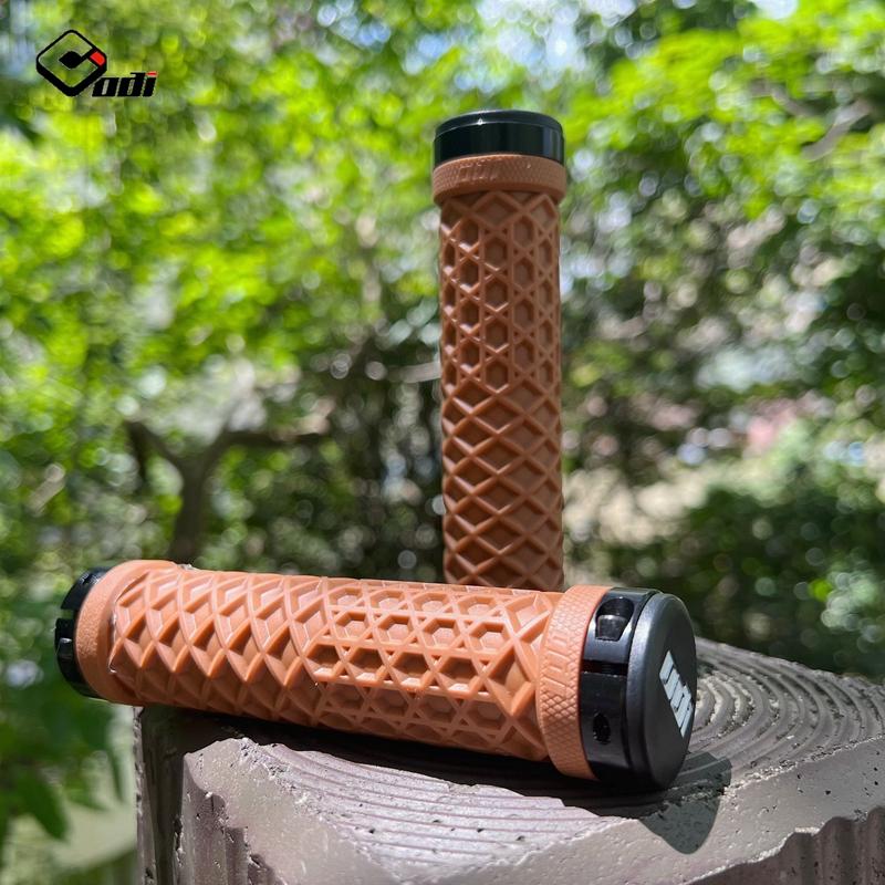 ODI Van Bicycle Handlebar Grips Silicone Lock-On Anti-slip Shock Absorption MTB Double Lock Ring for BMX Folding Bike Parts