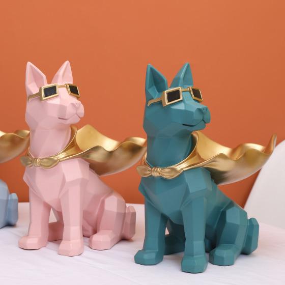 Скандинавский Доберман Модные Очки Настольное Украшение и Хранение Конфет для Прихожей Декор Обувного Шкафа