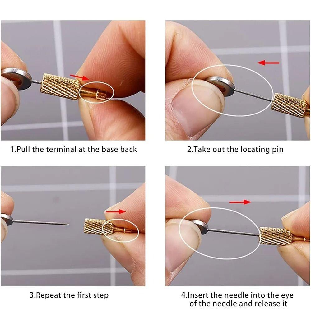 DIY Gold Positioning Needle Silver Metal Position Needle Leather Fixed