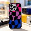 Шахматная доска в клетку Чехол для телефона For iPhone 11,12,13,14,15,16,17,Pro,Max,Plus,E,Air,Mini IMD Матовый черный