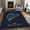 F1 Imola Monaco Track Circuit Printed Four Seasons Carpet for Room Sofa, Formula 1 Motorsport Theme Decor Mat Racing Lover Rug