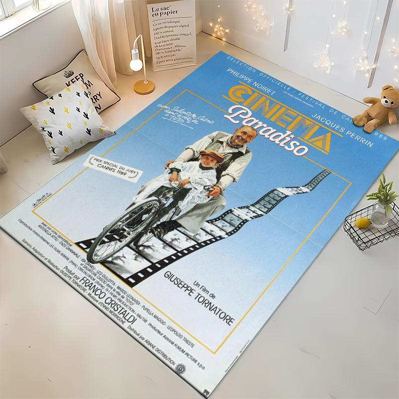 "Cinema Paradiso Movie Poster Rug Design, Non-slip rug suitable for living room and bedroom sofas sofas"