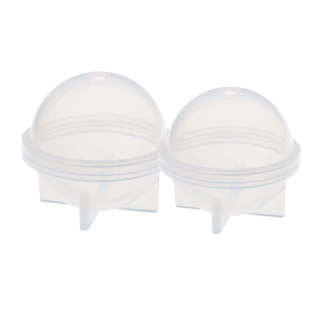 2 Pieces Sphere Ball Shape Silicone Mould for Resin Casting Craft 50mm 60mm