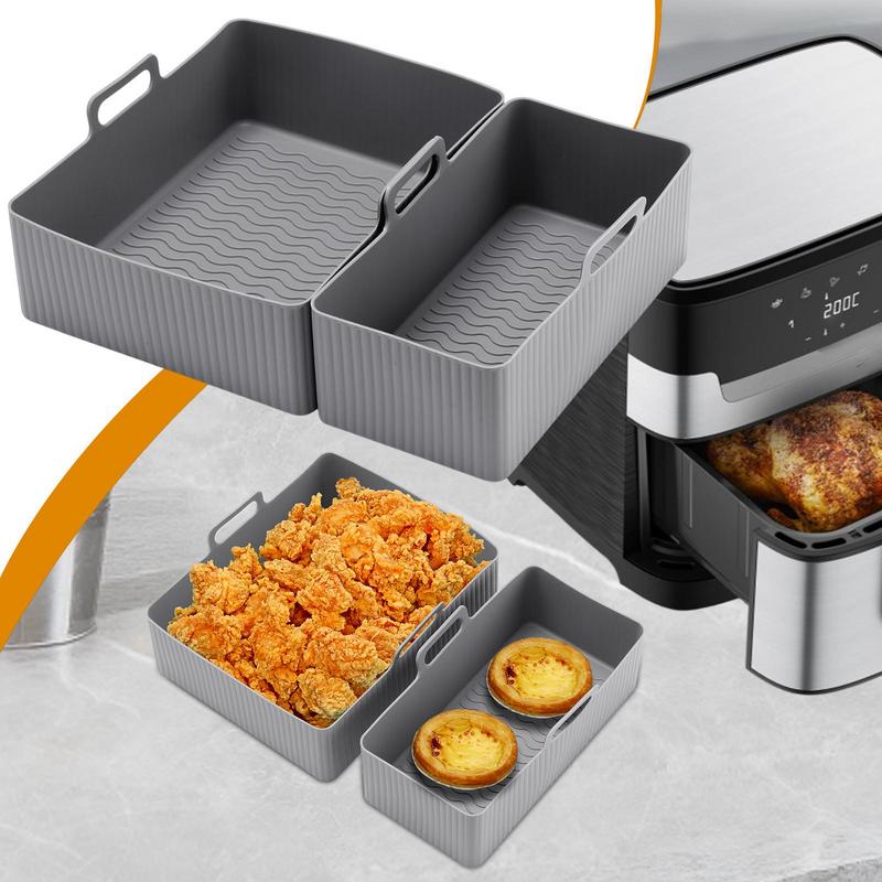 Силиконовый противень для аэрофритюрницы Корзина для выпечки Пицца Жареная курица Силиконовая корзина для аэрофритюрницы Многоразовые подставки для сковороды аэрофритюрницы Аксессуары
