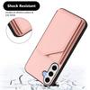 For Samsung Galaxy S24 FE Case Card Holder Kickstand Skin-Touch Phone Cover with Wrist Strap