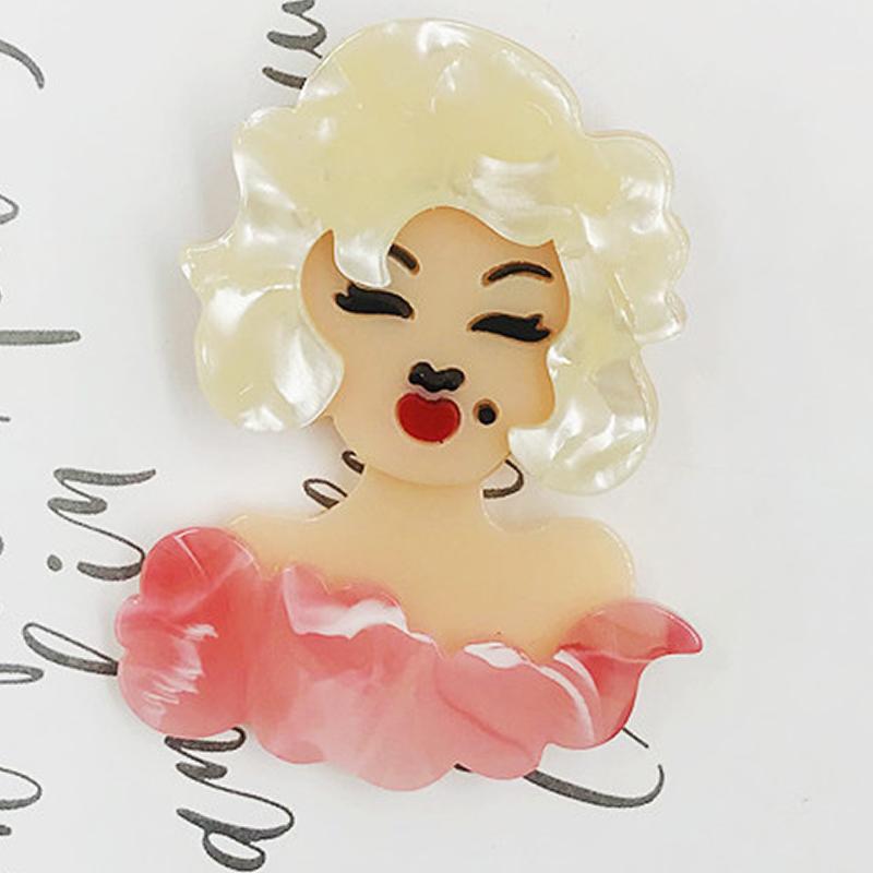 Blucome Ins модная милая акриловая брошь для девочек для женщин и мужчин, одежда, сумка, подвесной значок, Рождественский подарок