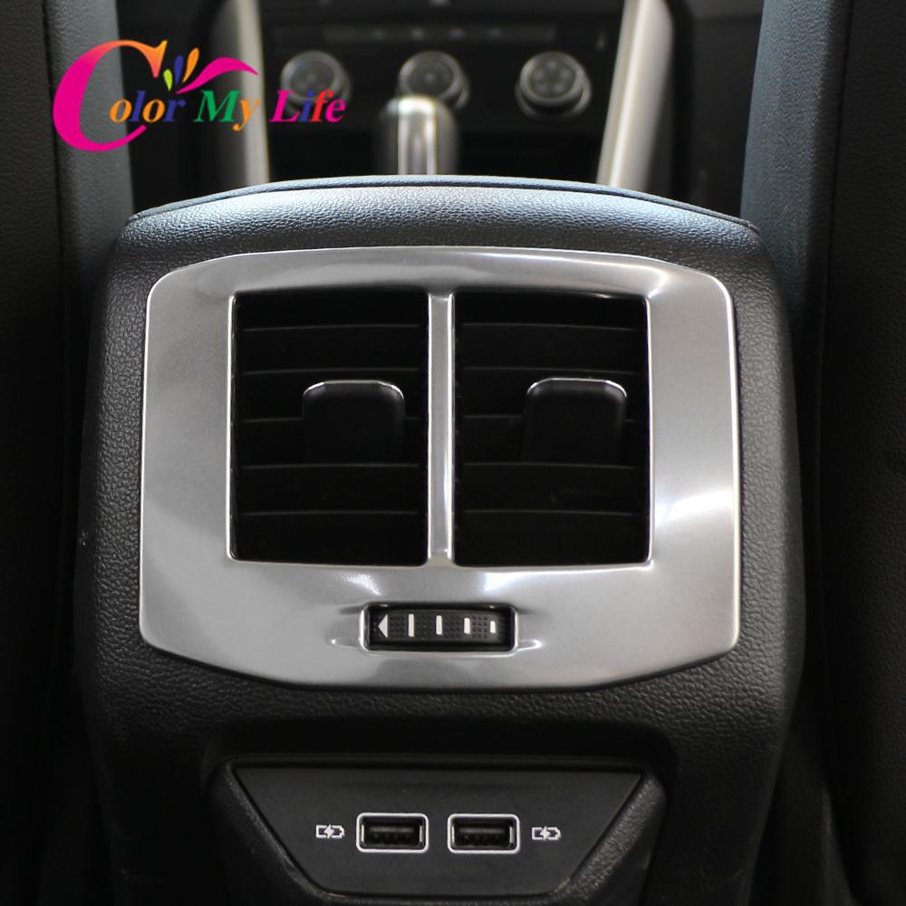 Автомобильная задняя вентиляционная панель переменного тока, накладка для Volkswagen VW T-roc Troc 2018-2022, наклейка на панель кондиционера