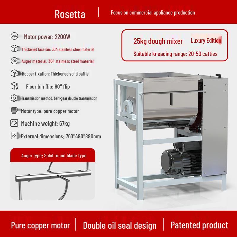 Полностью автоматический тестомес из нержавеющей стали, вместимость 5-25 кг