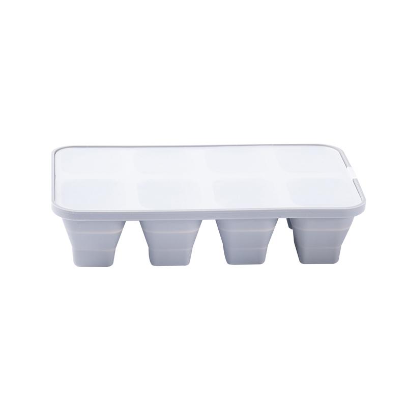 Foldable Square Ice Cube Silicone Cube Maker Form Cake Pudding Chocolate Mold Easy To Remove Ice Tray 4/6/8 Holes