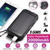 20000mAh Large Capacity Solar Power Bank Portable Charger Fast Charging External Battery for Powerbank