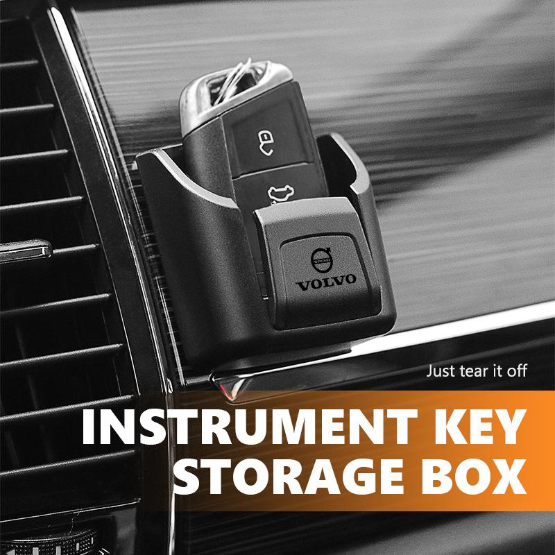 Universal Car Dashboard Key ID Card Storage Box Accessorie For Volvo Xc60 Xc90 V40 V60 S60 V50 V90 S80 C40 XC40 V70 XC70 C30
