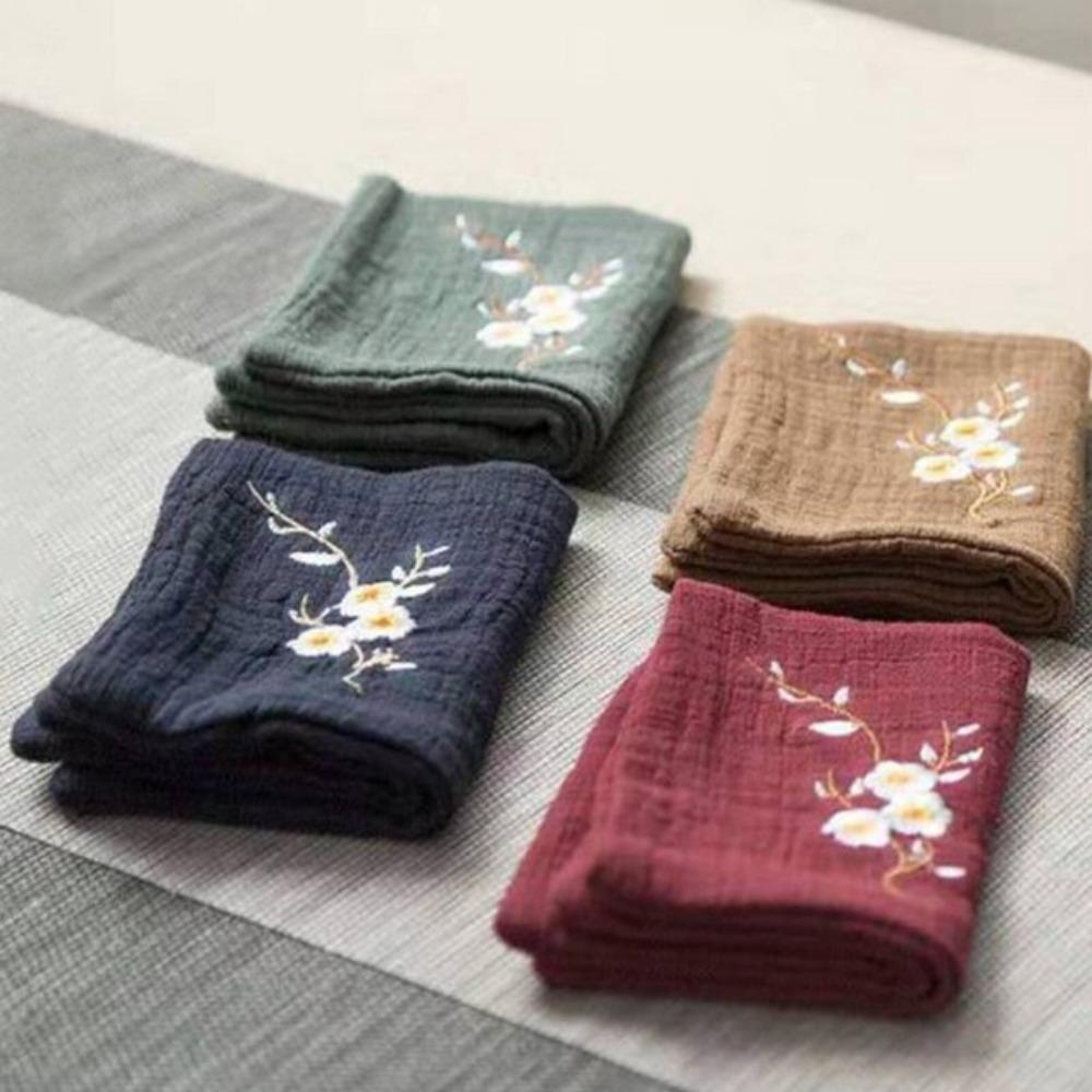Вышивка Чайная ткань Легкие хлопковые и льняные кухонные полотенца Прочная тряпка для уборки